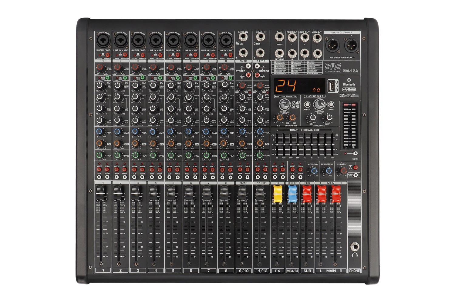 SVS Audiotechnik mixers PM-12A Активный аналоговый микшерный пульт, 12-канальный в Ростовской области